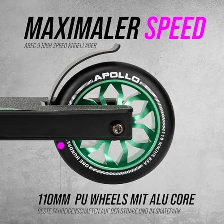 Apollo Stuntscooter Hawk - Freestyle Kickscooter für Kinder und Erwachsene, Kinderroller, Trick Roller für Jungen und Mädchen ab 6 Jahren, Stunt Scooter für Beginner und erfahrene Kids, Stunt Roller, blau – Bild 3