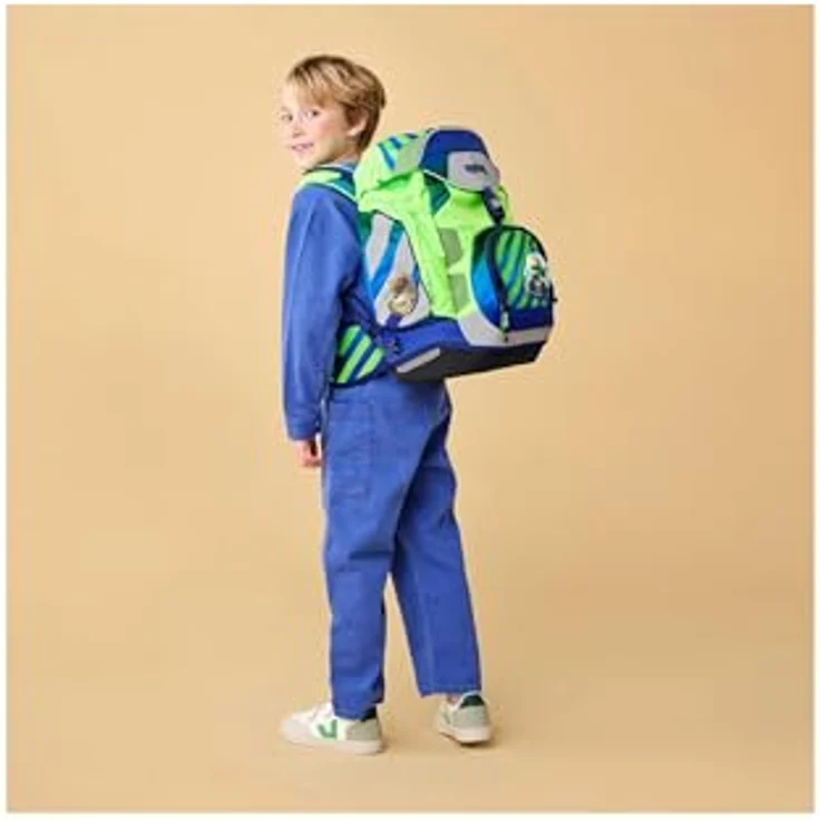 ergobag Schulranzen Schulranzen-Set PACK TruckBär 6-teilig, ergonomisch, höhenverstellbar, Your-Size-System, 20 Liter Volumen – Bild 7