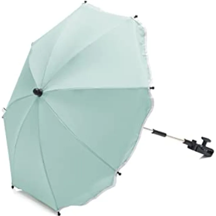 Fillikid Universal Sonnenschirm Sonnenschutz für Kinderwagen & Buggy & Jogger - UV Schutz 50+ / 65 cm Durchmesser/Sonnenschirm biegsam/Universalhalterung für Rund- und Ovalrohre