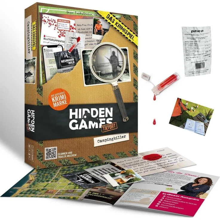 Pegasus Spiele Hidden Games Tatort: Fall 13, Brettspiel in deutscher Sprache für Krimifans