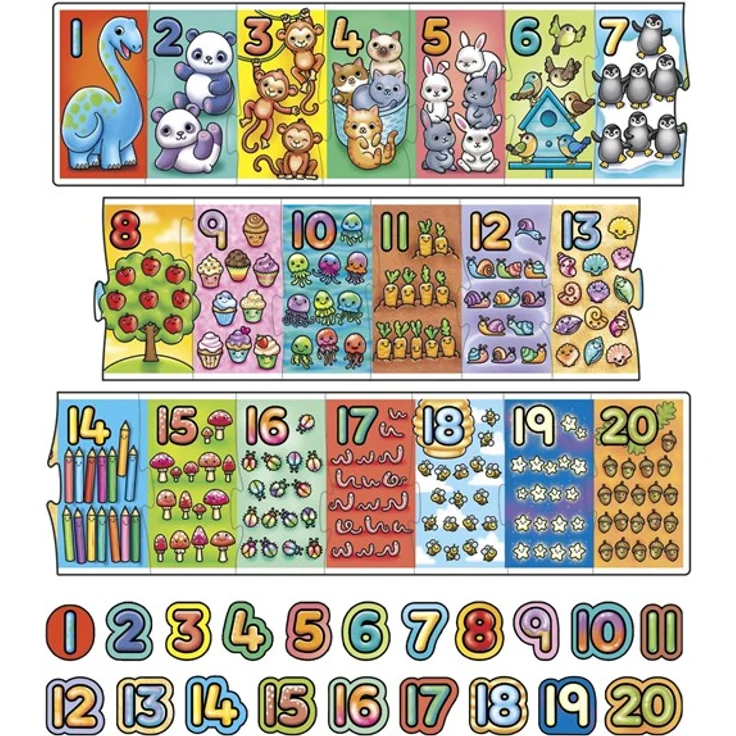 Orchard Giant Number Puzzle, Zahlenpuzzle 1-20 mit großen, robusten Teilen und Lernleitfaden für Kinder ab 3 Jahren – Bild 8