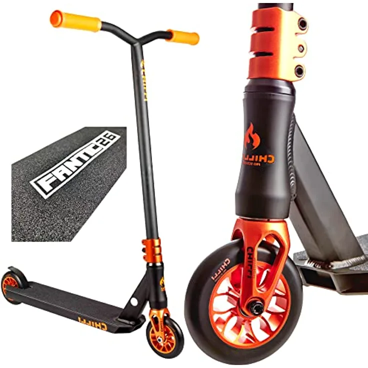 Chilli Stuntscooter Chilli Pro Reaper Stunt-scooter Sun Orange + Fantic26 Griptape, 110mm Alu core wheels, ABEC 9 Bearings - Preisvergleich