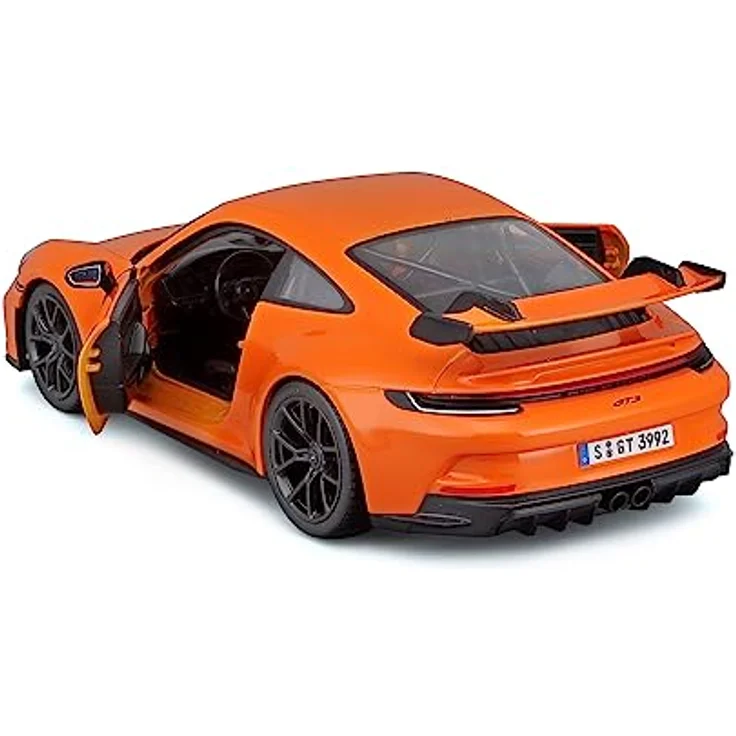 Bburago Porsche 911 GT3 (2021): Modellauto im Maßstab 1:24, Türen beweglich, orange (18-21104O) – Bild 4