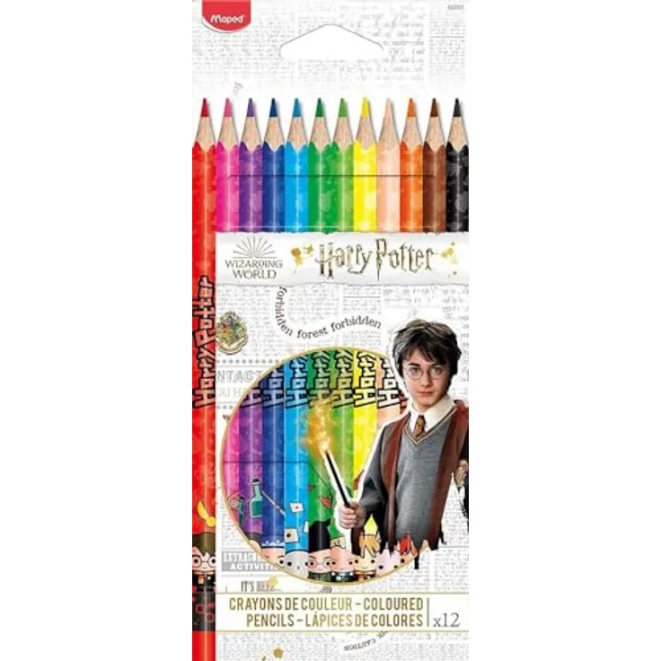 Maped 12 Buntstifte „Harry Potter“ – Kräftige und intensive Farben – im Pappetui