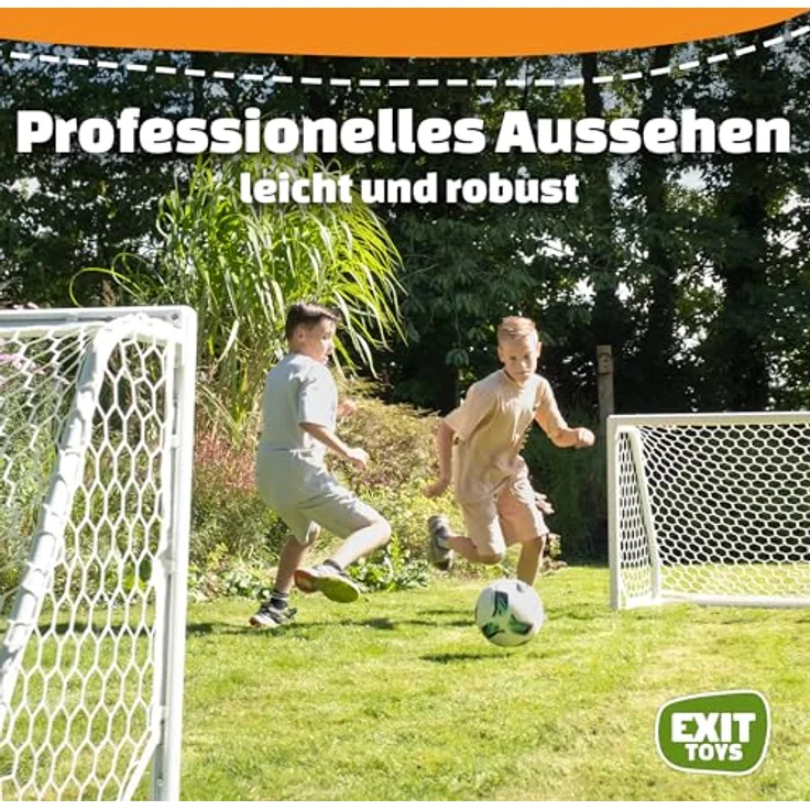 EXIT Scala Aluminium-Fußballtor, Leichtgewicht und sehr stabil, rostfreies Aluminium, 120x80cm, schwarz – Bild 2