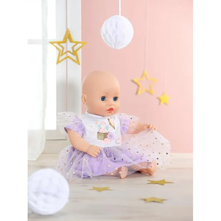 Baby Annabell lila Tütükleid, Puppenkleid mit Tüll und Sternen für 43 cm Puppen, 710296 Zapf Creation – Bild 3