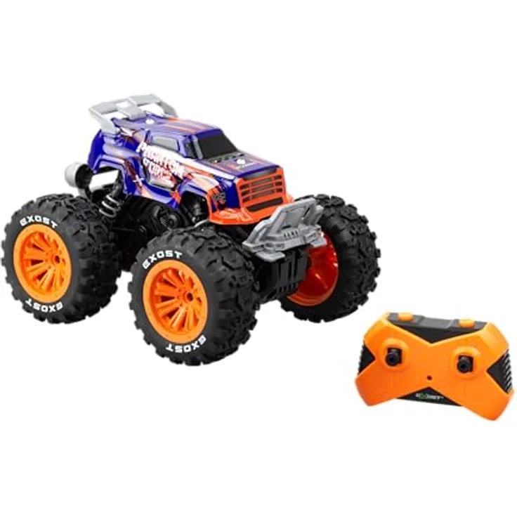 Silverlit EXOST - Ferngesteuertes Auto Phantom Force 1/16-2.4Ghz - Violett - Orange - 28,5 cm, Monstertruck-Design, 2,4-GHz-Technologie, für Kinder ab 6 Jahren geeignet