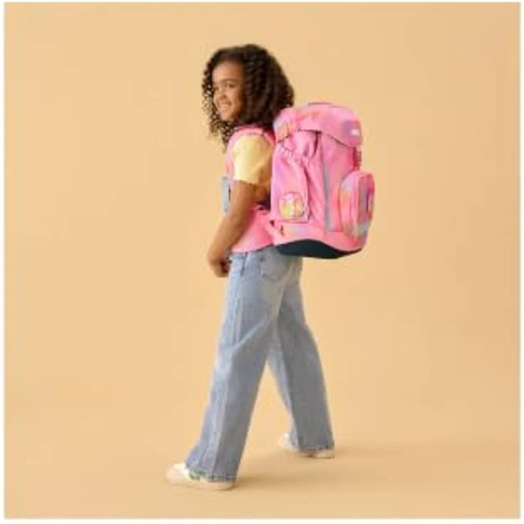 ergobag Schulranzen ergobag pack Schulrucksack-Set UnbesiegBär, 22 Liter Volumen, mit Your-Size-System für Körpergrößen 100-150 cm, wasserabweisend, recyceltes Polyester, inklusive Sportrucksack – Bild 8