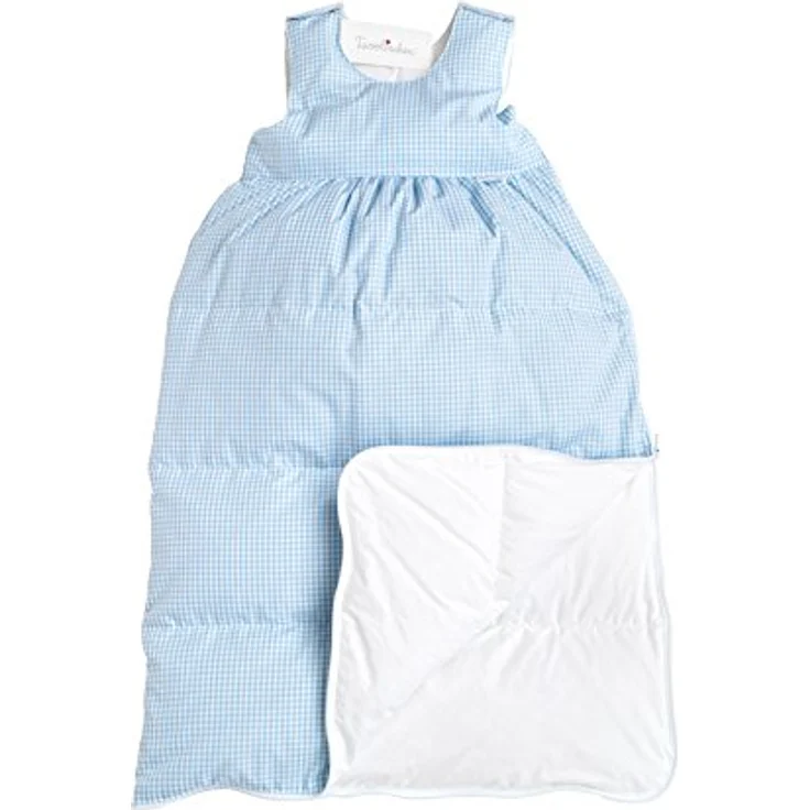 Tavolinchen Babyschlafsack "TwistKaro", Ganzjahresschlafsack mit 100% neuer Daunenfüllung, bleu, 130 cm – Bild 2