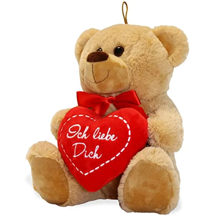 matches21 HOME & HOBBY Teddybär mit Herz Hab Dich lieb braun 25 cm – Bild 2