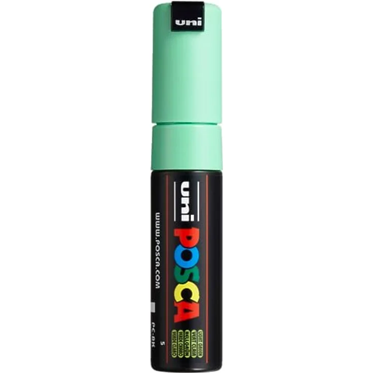 uni-ball 182666 - POSCA Marker mit breiter Keilspitze, hellgrün – Bild 1