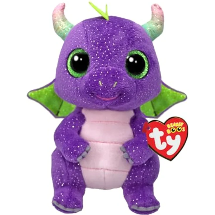 TY Daphne Dinosaurier - Beanie Boo Regular | Weiches Plüschtier für Kinder, Babytier, Kuschelteddy, Sammler-Plüschtiere - Ultraweicher Stoff, Offizielles TY-Herz, Premium-Weichfüllung, Teil der Beanie Boos-Kollektion, Leicht zu reinigen – Bild 1