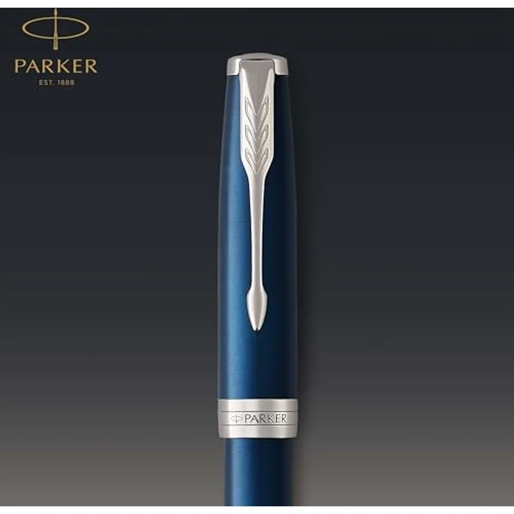 Parker Pen Sonnet, eleganter Schreibstift in Silber und Blau – Bild 5