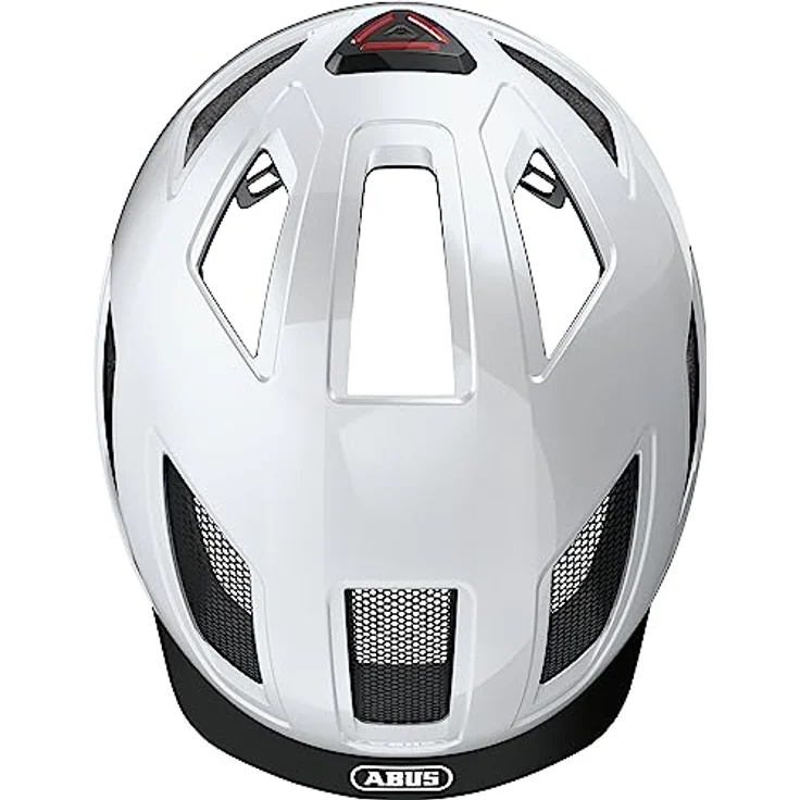 ABUS Stadthelm Hyban 2.0 ACE - Fahrradhelm mit Visier, Licht und ABS-Hartschale - für Damen und Herren - Weiß, Größe M​ – Bild 4