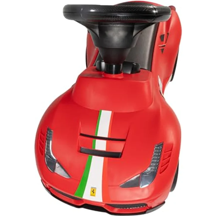 Lemodo Rutschauto Ferrari 488 – Babyrutscher Kinderfahrzeug, ab 18 Monate, mit Kippschutz, Rutscher für drinnen und draußen, ergonomisches Design, lizenziertes Spielzeug, rot – Bild 4