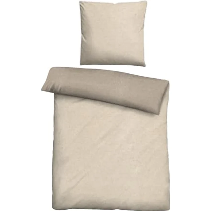 biberna 0840500 Melange-Flanell Bettwäsche – Bild 1