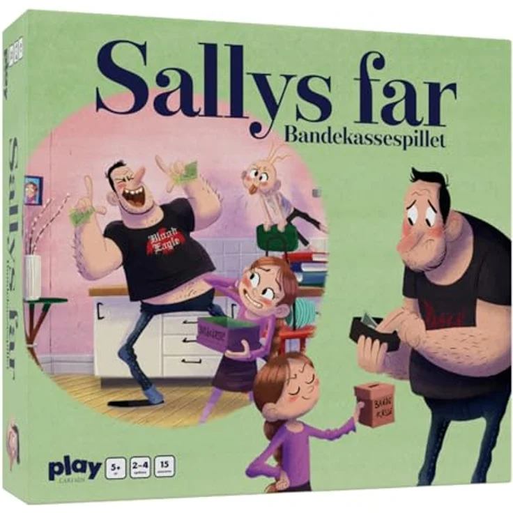 Carlsen Sallys Far - Bandekassespillet (CLR2591), Brettspiel mit 100 interaktiven Münzen für Kinder ab 5 Jahren, strategisches Würfelspiel – Bild 2