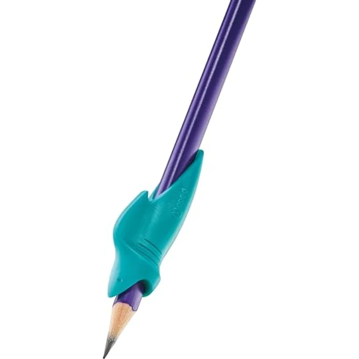 Maped - 2x ergonomische Drei-Kant-Bleistifte mit Radiergummi - HB mittel + Schreiblernhilfe KIDY LEARN, bunte Harzstifte mit innovativer Hai-Fingerführung – Bild 2