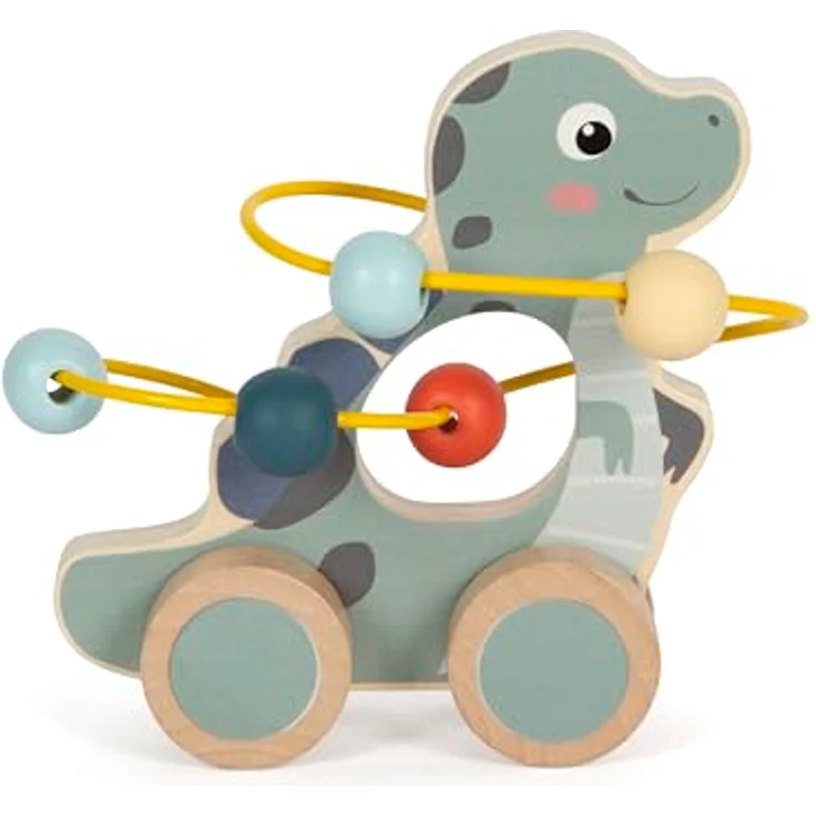 Small Foot Schiebetier mit Motorikschleife „Dino“, aus FSC 100%-zertifiziertem Holz, für Kinder ab 12 Monaten, 12615 – Bild 3
