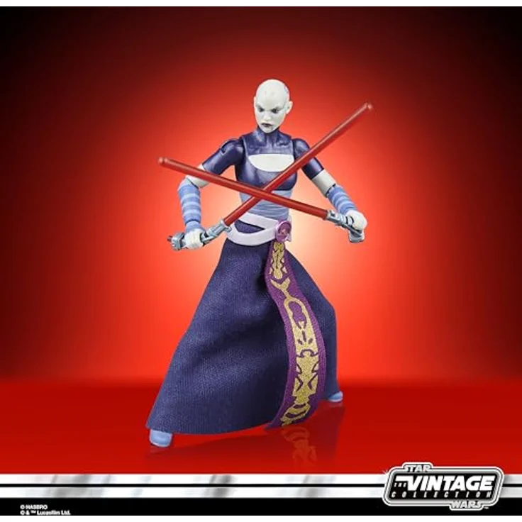 Star Wars The Vintage Collection Asajj Ventress, Action-Figur aus Star Wars: The Clone Wars, 9,5 cm mit 4 charakteristischen Accessoires und Kenner Verpackung – Bild 5