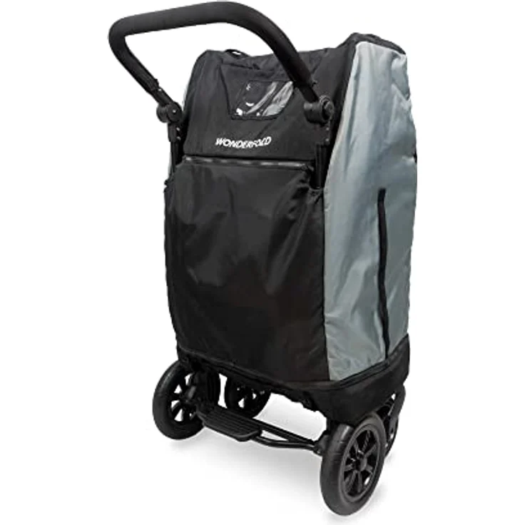 WonderFold Reiseschutz KinderVan W2, Reiseabdeckung mit Aufbewahrungstaschen und Radabdeckung, schwarz – Bild 2