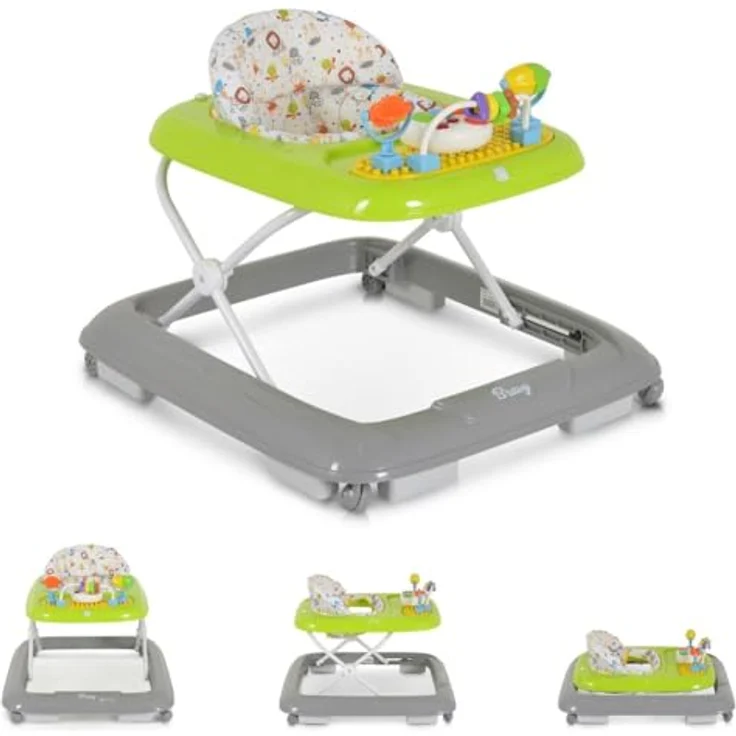 Moni Lauflernhilfe Bravy, klappbar mit Spielcenter, Musik und Silikon-Stopper, grün – Bild 2