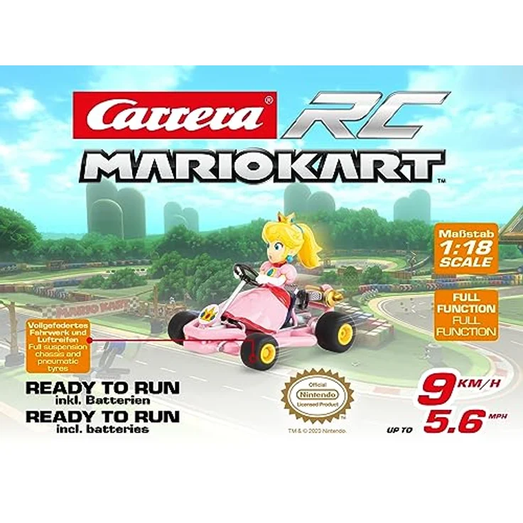 Carrera RC I Mario Kart I Pipe Kart Peach 24GHz Original LizenzIKart für spannende Rennen I Langlebige robuste Konstruktion I Höchstgeschwindigkeit 9 km/h I Tolles Geschenk für alle Mario KartIFans – Bild 2