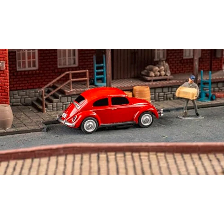 Carson 500504147 1:87 Volkswagen Beetle rot 2.4G 100% RTR - Fahrfertiges Modell, RC Auto, H0 Auto,RC Modell,Diorama Fahrzeug – Bild 5