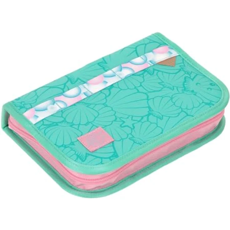 LÄSSIG Schulranzen Set Light Unique, 7-teilig, mit Regenhülle, großem Hauptfach, türkis Seashell – Bild 5
