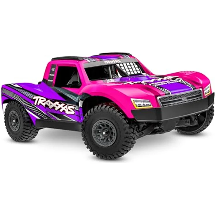 TRAXXAS Mini Slash 4x4 RTR, Ferngesteuertes Offroad-Auto für Anfänger, Mini-Maßstab Pink mit Brushless-Antrieb, USB-C Ladegerät und 2s LiPo Akku – Bild 5
