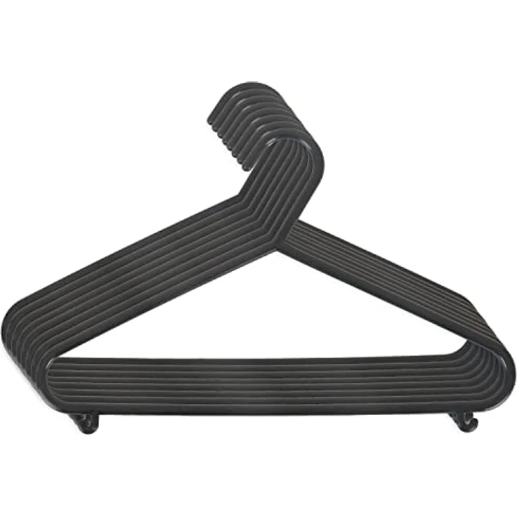 Bieco Kleiderbügel Kinder 8 St. Schwarz | Länge ca 30 cm | Baby Kleiderbügel | Kunststoff Kleiderbügel Kinder Baby | Baby Organiser Für Kleiderschrank | Kleiderbügel Baby | Baby Clothes Hangers – Bild 2