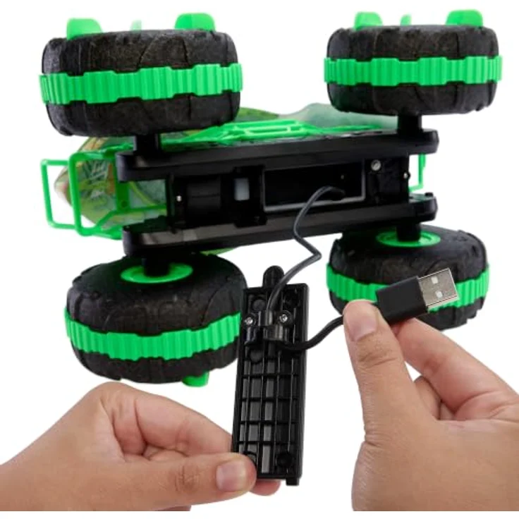 Hot Wheels Monster Trucks All-Terrain Great Bite, ferngesteuertes Spielzeug für Land und Wasser, 1:15 Maßstab, Mehrfarbig – Bild 4