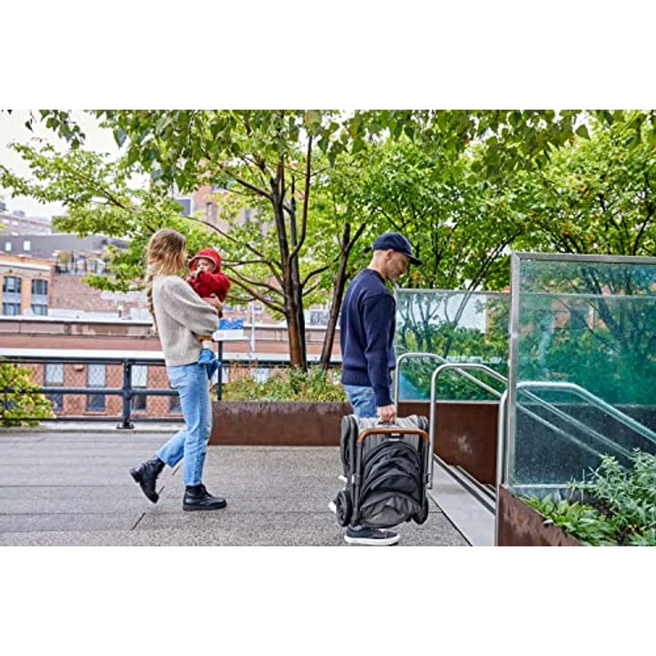 Ergobaby Metro+ Deluxe Kinderwagen Buggy mit Liegefunktion, Kinder-Buggy ab Geburt bis 22kg, Zusammenklappbar und Autositz Kompatibel, höhenverstellbarer Lenker, London Grey – Bild 4