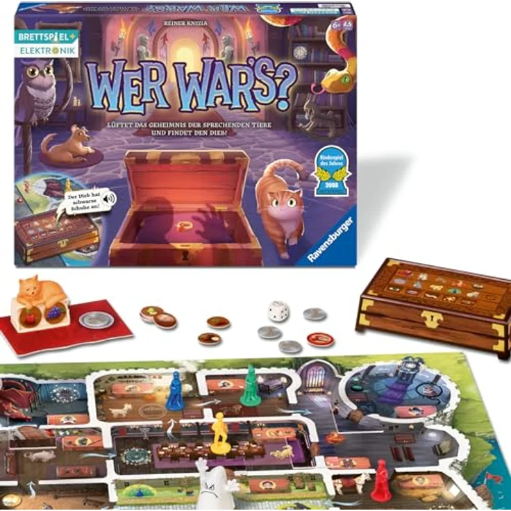 Ravensburger Spiel Wer war's?, Kinderspiel mit Elektronik, interaktive Schatztruhe, Made in Europe – Bild 1