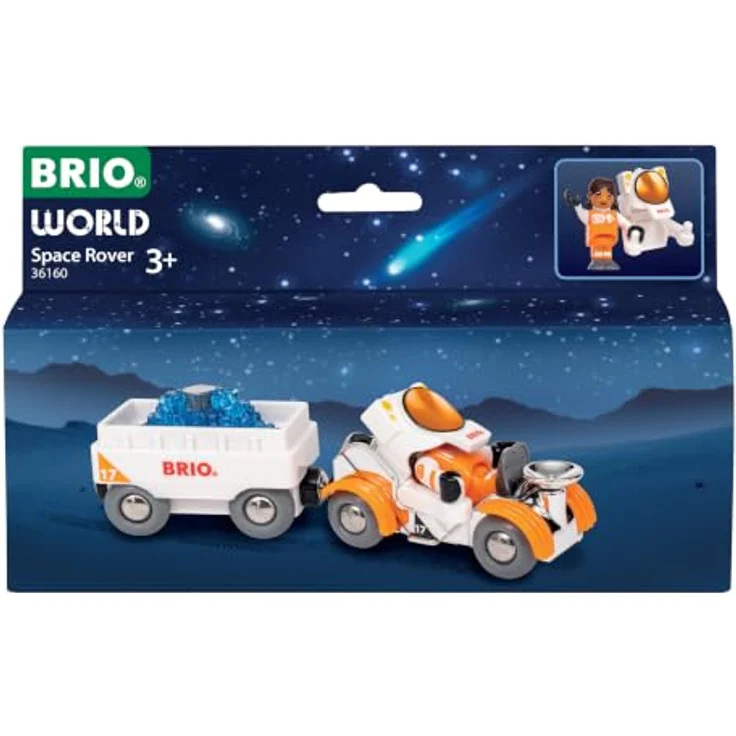 BRIO World 36160 Weltraum Rover, Eisenbahn-Set mit Astronautenfigur und Magnetanzug für Kinder ab 3 Jahren – Bild 2