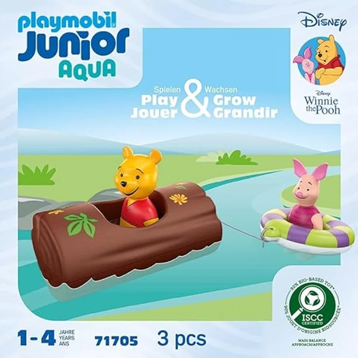Playmobil® Konstruktions-Spielset Winnies & Ferkels Wasserabenteuer, JUNIOR & Disney, (3 St), Made in Europe – Bild 5