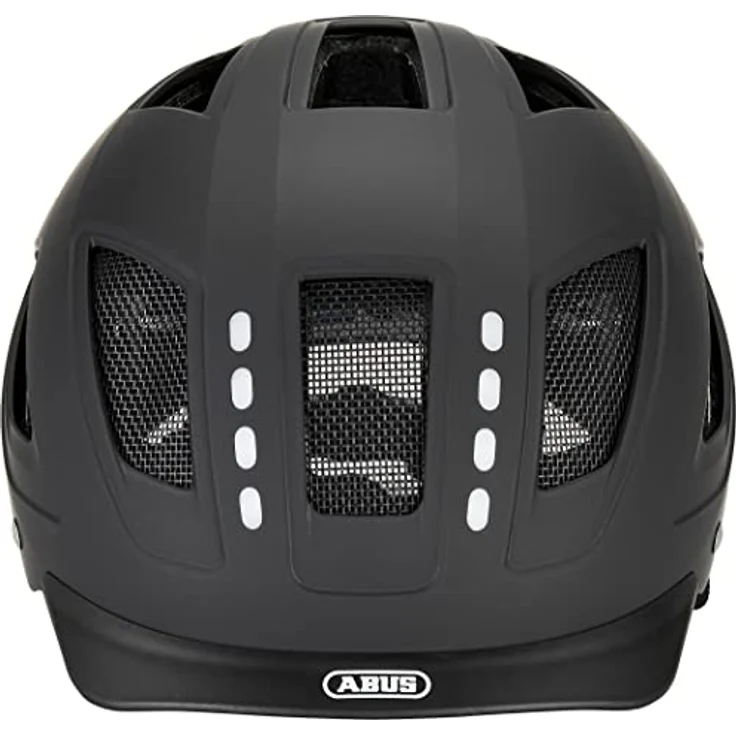 ABUS Fahrradhelm mit Licht - Hyban 2.0 LED - Vorder- und Rücklicht & robuste Hartschale - für Damen und Herren - Schwarz Matt, M (52-58 cm) – Bild 2