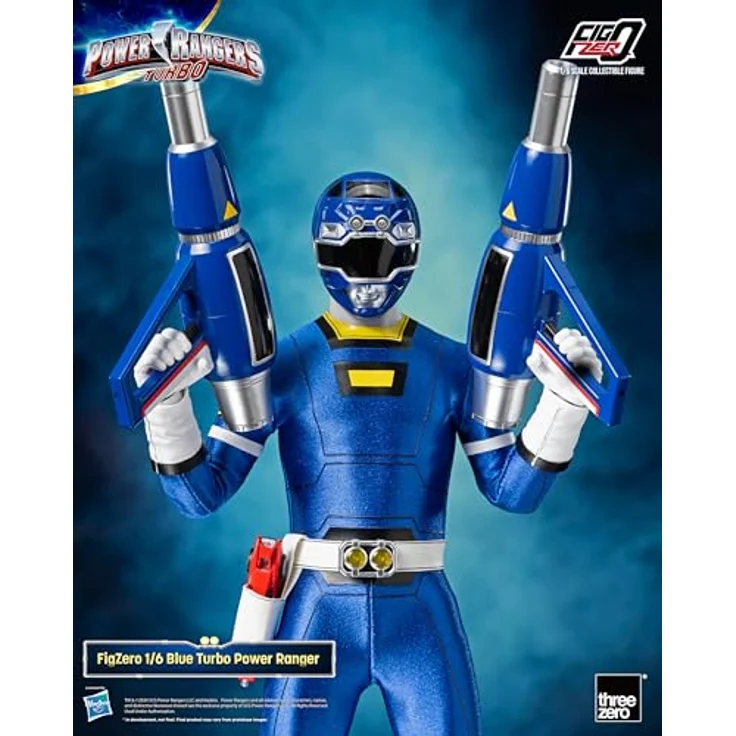 THREEZERO Power Rangers Turbo FigZero Actionfigur 1/6 Blue Turbo Power Ranger, 30 cm, mit austauschbaren Teilen und Zubehör – Bild 8