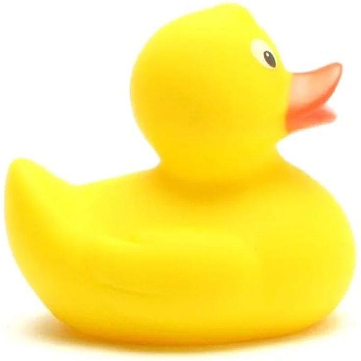Duckshop Badeente - personalisierbar mit Wunschtext (max. 10 Zeichen), gelb, Maße: 8 cm x 7 cm x 7.5 cm, aus Vinyl – Bild 5