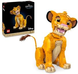 LEGO Disney Simba, der Junge König der Löwen Bauspielzeug - Entspannende Aktivität für Erwachsene, Geschenkidee für Filmfans, 43247
