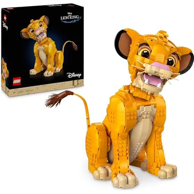 LEGO Disney Simba, der Junge König der Löwen Bauspielzeug - Entspannende Aktivität für Erwachsene, Geschenkidee für Filmfans, 43247 - Preisvergleich – Bild 1