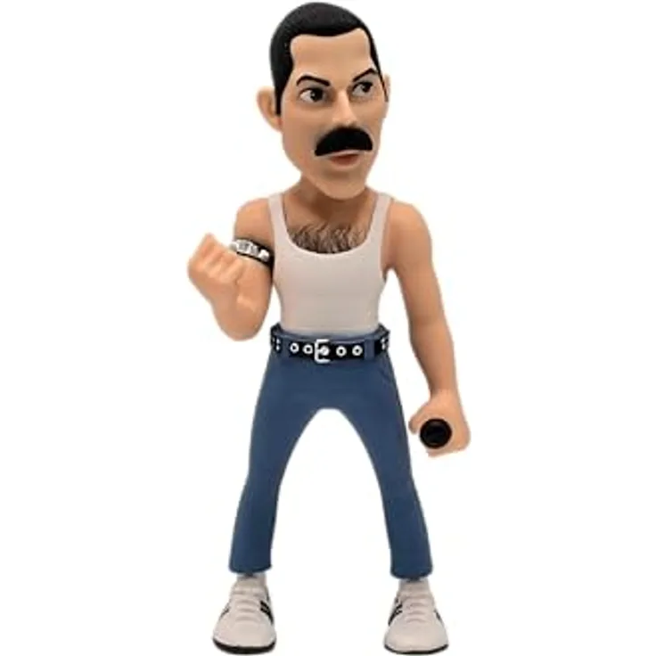 MINIX - Music #105 - Freddie Mercury - Sammelfigur 12 cm - Offiziell lizenzierte PVC Figur -  in einer Ausstellungsbox - 12 cm groß