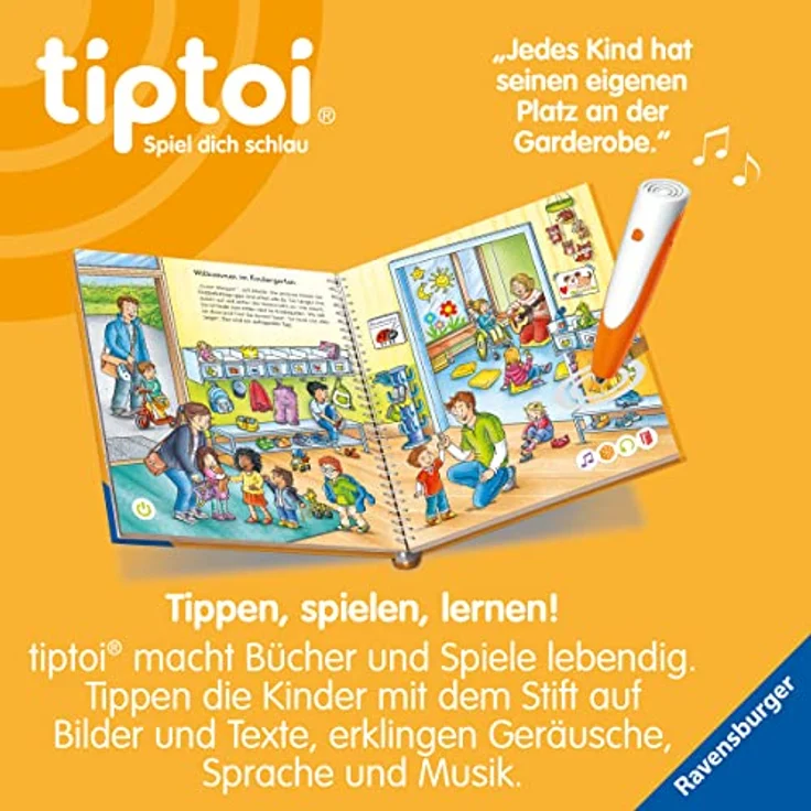 Ravensburger tiptoi® Buch - Mein Wörterbilderbuch - Kindergarten, interaktives Lernbuch für Vorschulkinder – Bild 4