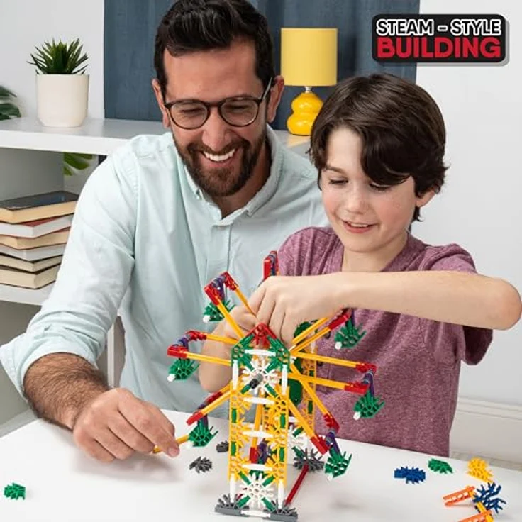 K'Nex Imagine Power and Play Motorisiertes Bauset, 529-teiliges STEM-Lernset für Kinder, mit beweglichen Modellen und Motor, Bauanleitungen für 50 Modelle – Bild 2