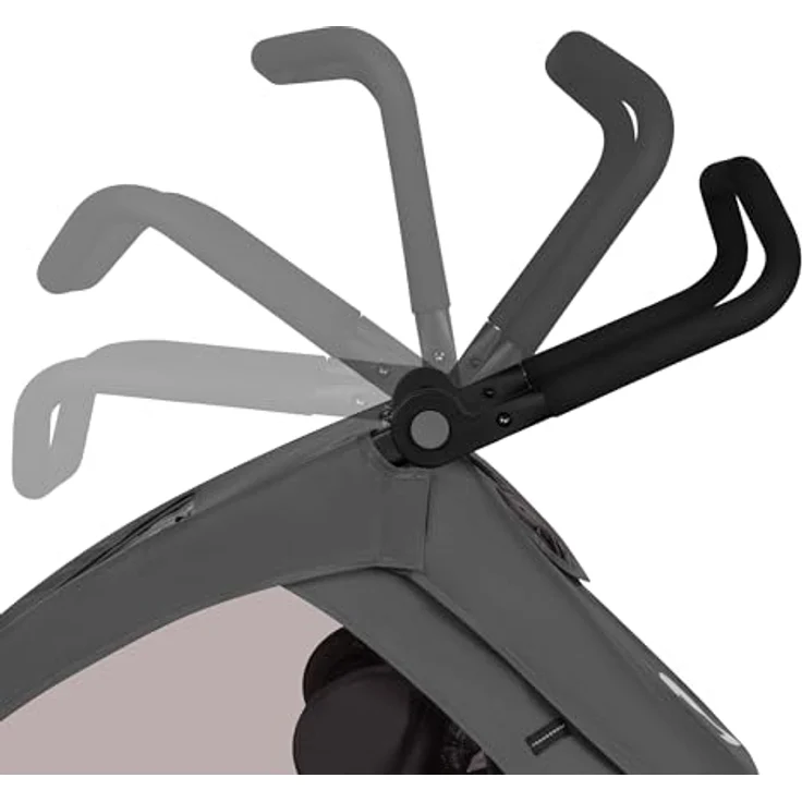 lionelo Fahrradkinderanhänger CAMA, 2in1 / SIQ / All-round-safety/ Head+/UPF 50+/60l Kofferraum, Kinderwagen und Fahrradanhänger, blau – Bild 7