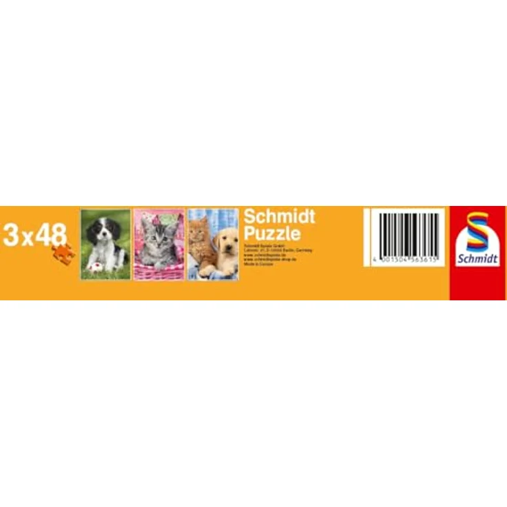Schmidt Spiele 56361 Meine liebsten Haustierbabys, 3x48 Teile Kinderpuzzle, bunt – Bild 2
