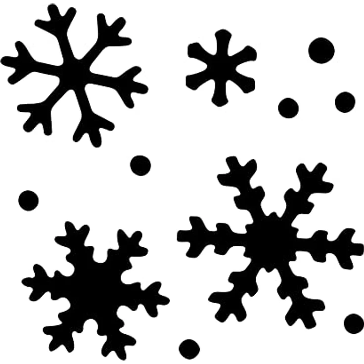 VBS Magnet-Stanzer "Schneeflocken", ø 38 mm, hochwertiger Motivstanzer in edlem Design