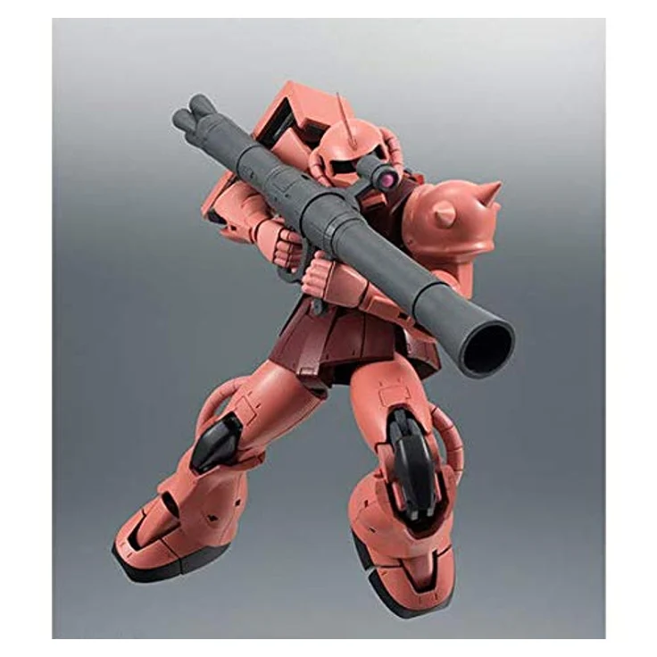 Tamashi Nations Mobile Suit Gundam The Robot Spirits MS-06S Zaku II Char's Custom Model, überarbeitete Pfeifenteile, 8 Austauschbare Hände, mehrere Waffeneffekte, inklusive Zaku-Maschinenpistole und Bazooka – Bild 3