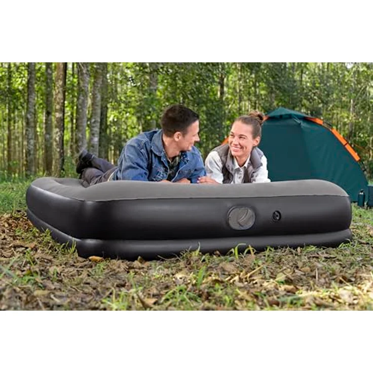 Bestway 671BU Tritech Luftmatratze, queensize mit integrierter USB-Pumpe und Kissen, robust und langlebig – Bild 3
