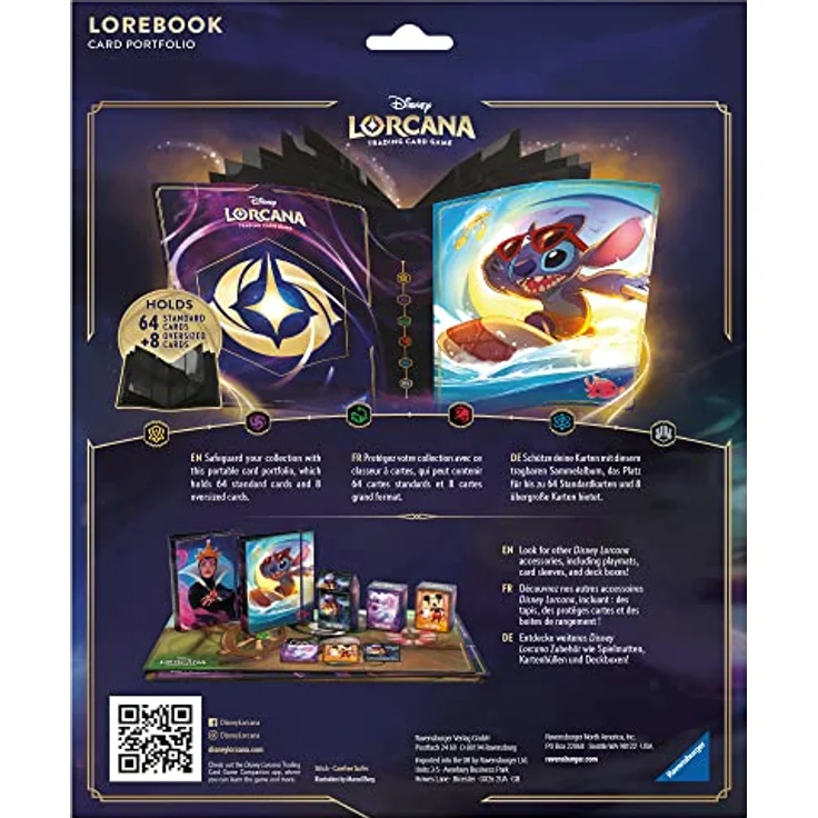 Ravensburger Disney Lorcana Trading Card Game: Sammelalbum - Stitch, Platz für 64 Karten, tolles Disney Motiv, verschiedene Designs – Bild 2